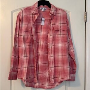NWT Old Navy pink flannel